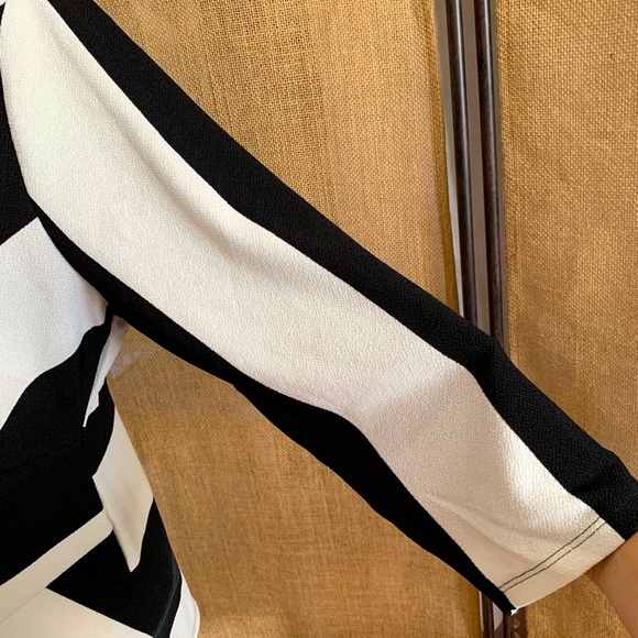 Chico’s Peplum Top- Black and White - Picture 8 of 10